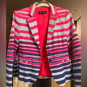 Nanette Lepore, Size 8, multi colored, blazer. Barely worn! Fits more like a 4